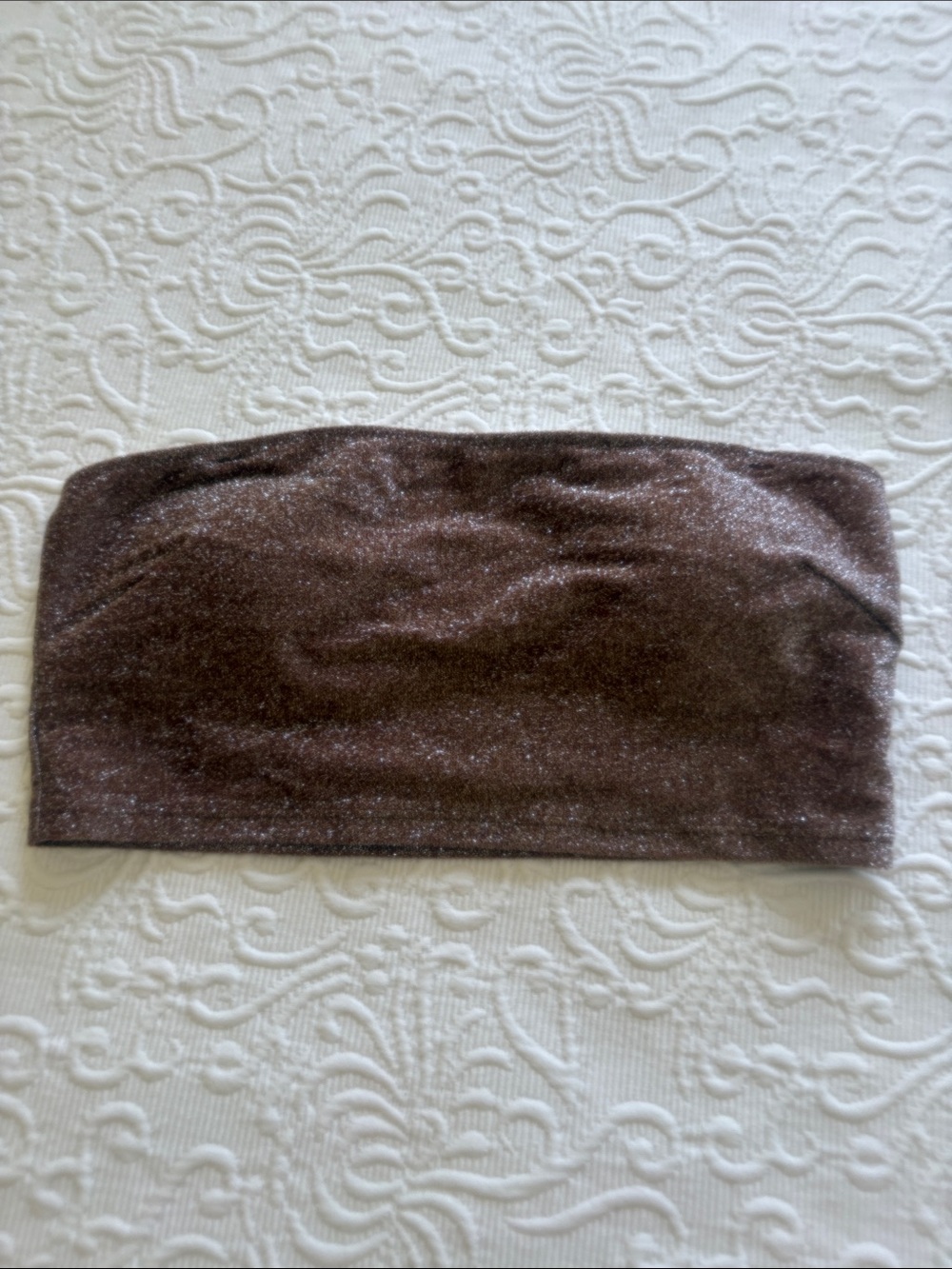 PINK Victoria's Secret Sparkly Brown Strapless Bandeau